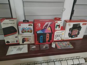 Nintendo switch oled с аксессуарами и игрой mario Odyssey