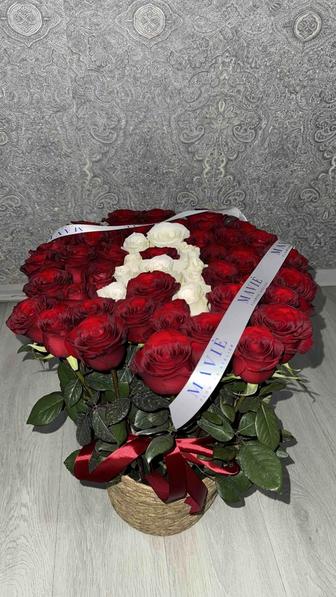 Продам свежие цветы, буква А.
Количество 51 шт (7 белых, 44 красных).