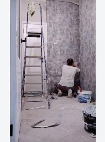 Поклейка обоев без швов