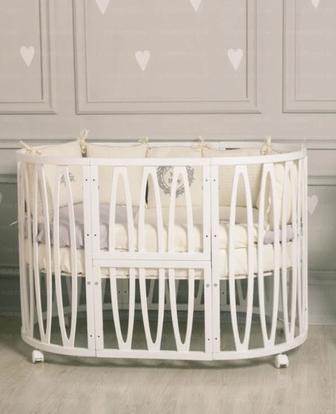 Детская кроватка трансформер 7 в 1 матрас, маятник