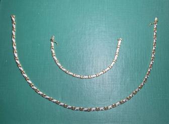 Ожерелье с браслетом из 750 пробы Италия