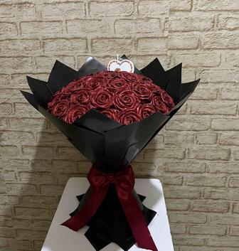 Букет атласной ленты