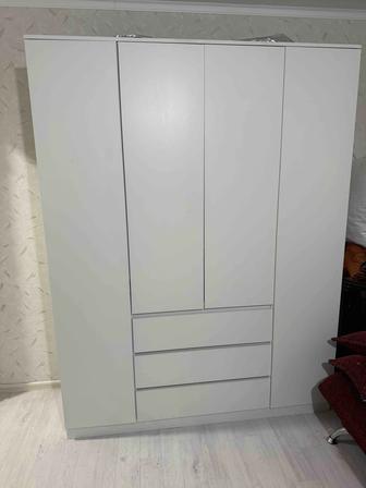 Распашной шкаф Euromebel Мори, 160.4x210х50.4 см, белый