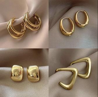 Серьги женские золотые сережки