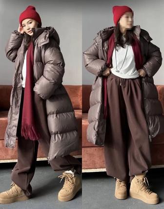 Длинная зимняя куртка женская