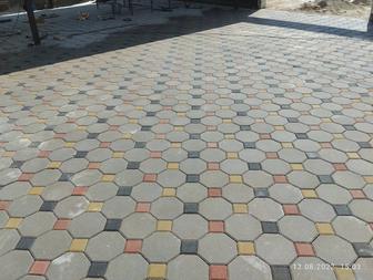 Укладка брусчатки.установка бордюр пареблики и лоток эвро плитки