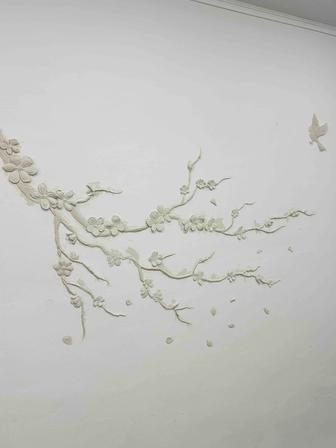 Ремонт под ключ, декор, мокрый шёлк, марокканский песок, натяжной потолок