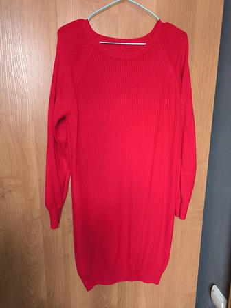 Платье мешок теплое