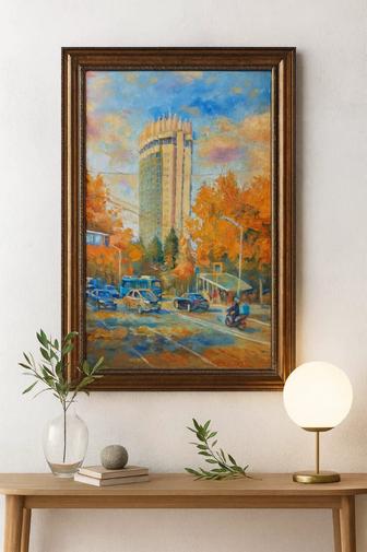 Картина Гостиница Казахстан Масло, холст, 65х40 см