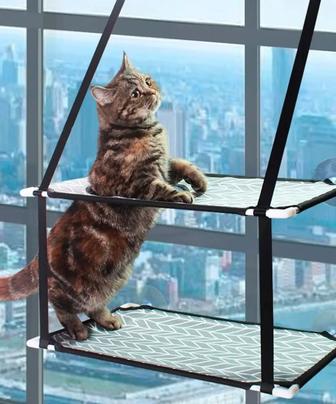 Гамак для кошек на окно, лежанка для кота полка подвесная