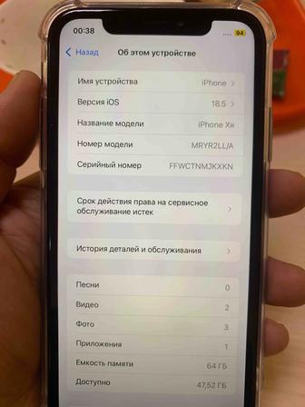 Айфон XR состояние отличное ремонт не был все работает