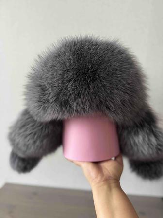 Новая песцовая шапка ушанка