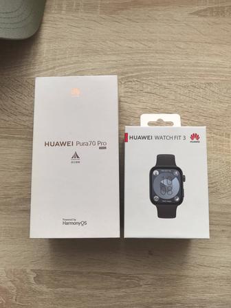 Смартфон Huawei Pura 70 Pro 12 ГБ/256 черный . Huawei watch 3