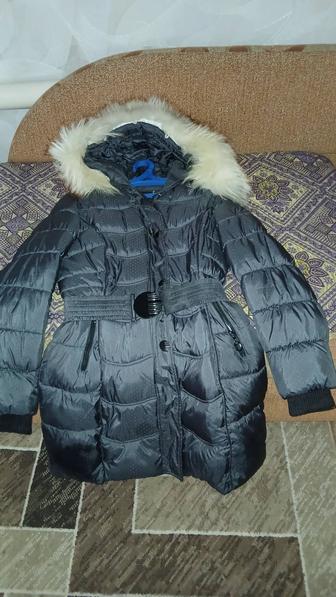 Пуховик коричневый