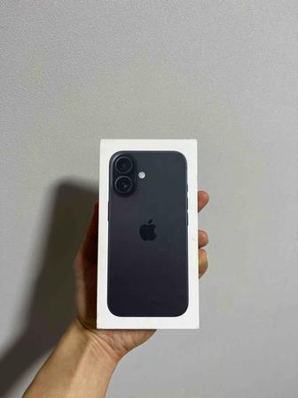 iPhone 16, 128 ГБ, черный новый, запечатанный, с гарантией