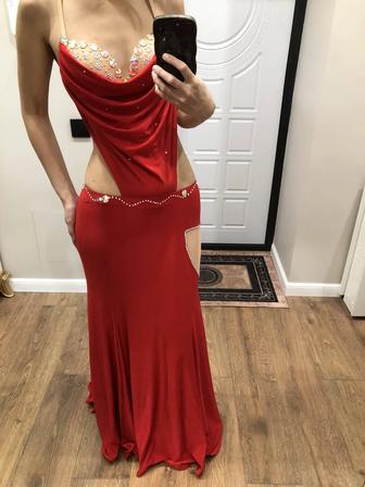 Костюм для восточных танцев танца живота красный