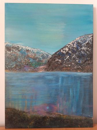 Картина Горное озеро