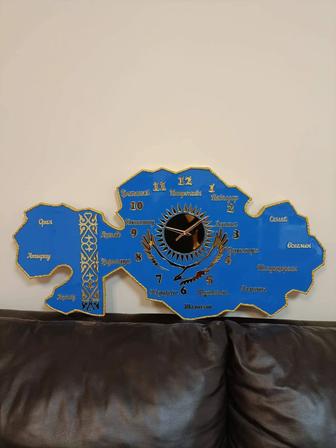 часы карта Казахстана