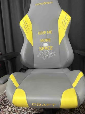 Игровое кресло DXRacer CRA-PR007-GY-H1, серый, желтый