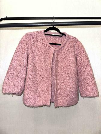 Кардиган Kontatto (Италия), размер S, розовый, мохер-акрил