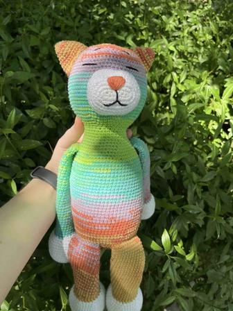 Амигуруми. Спящий кот. Ручная работа