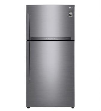 Большой Новый холодильник в Упаковке сборка Корея . Серебристый металлик.