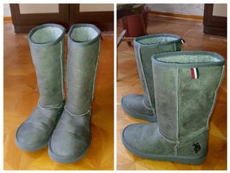 Демисезонные высокие угги/ugg bot polo assn.