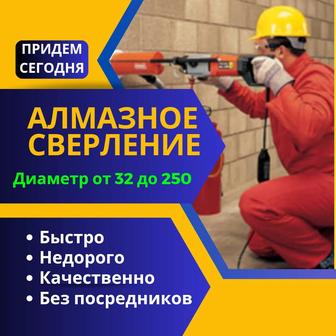 Алмазное бурение отверстий проемы сверление