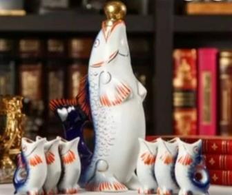 Фарфор Семейство рыбок. Советский