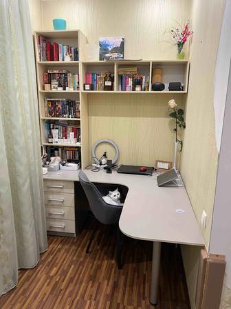 Стол Письменный Рабочий Игровой с Полками, Угловая Рабочая Зона САМОВЫВОЗ