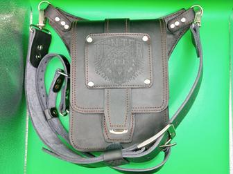 Кожаная сумка на бедро на плечо