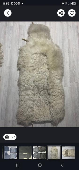 Меховые натуральные чехлы на передние сидения авто