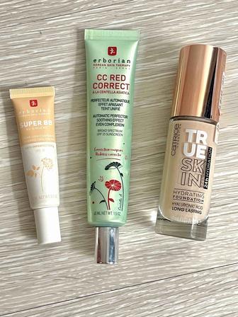 Erborian cc red cream, erborian bb cream, catrice true skin