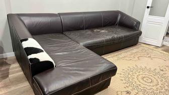 Продам кожаный диван ,дешево ,срочно!