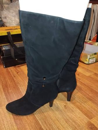 Сапоги кожаные, замшевые