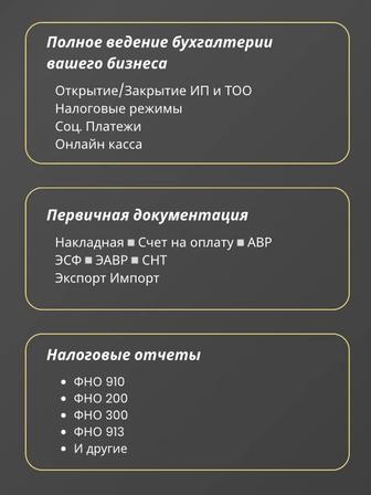 Бухгалтер ИП ТОО