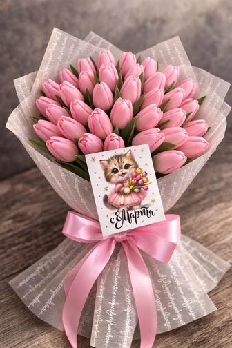 Свежие тюльпаны к 8 марта