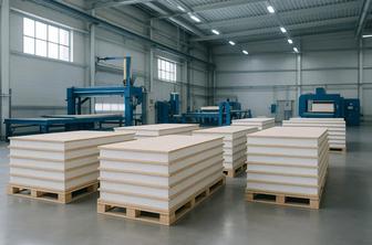 Изготовление сип панелей 168мм