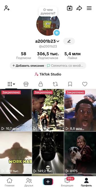 Тикток Аккаунт)