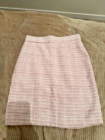 Твидовый юбка светло розовый