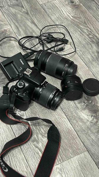 Фотоаппарат Canon и 3 объектива