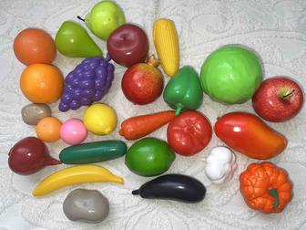 Игрушки фрукты и овощи крупные