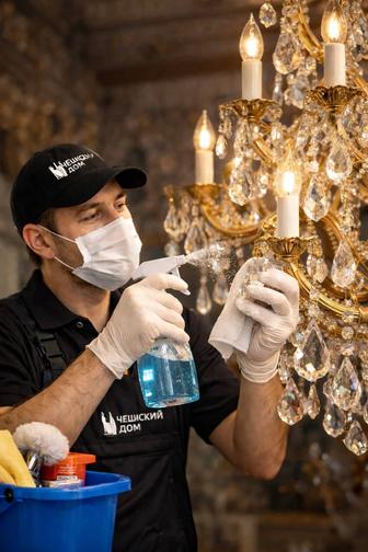 Мойка и обслуживание чешских хрустальных люстр