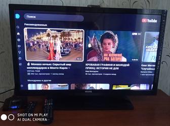 Телевизор VESTEL 81см новый Смарт бокс X96 Mini S905W.