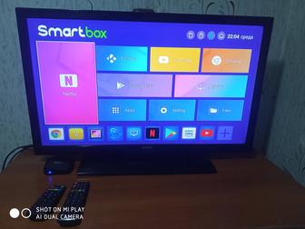 Телевизор VESTEL 81см новый Смарт бокс X96 Mini.
