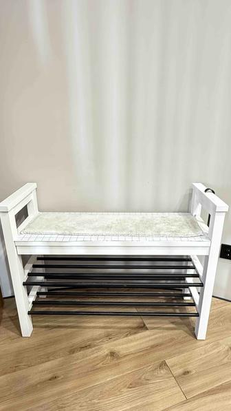 Обувница IKEA 85x32x65 см, дерево, белый