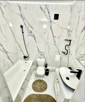 Ремонт ванных комнат, сан узла Гибкий Мрамор