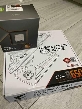 Ryzen 5 7500f box, gigabyte aorus elite b650m ax ice