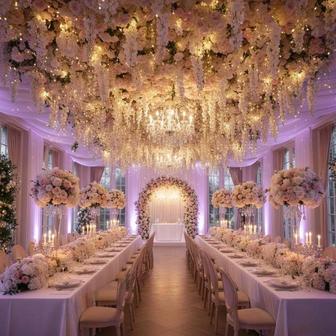 Свадебное оформление шарами и цветами