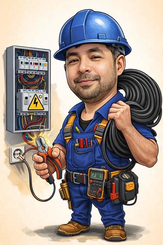 Электр жұмыстарының барлық түрін жасаймын 
 Үйге, пәтерге және кеңсеге
